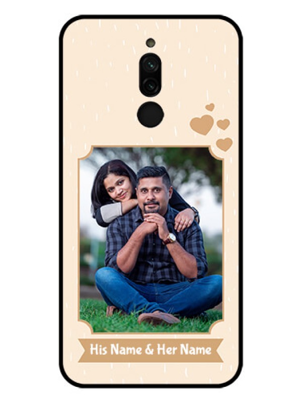 Custom Xiaomi Redmi 8 Custom Glass Phone Case - with confetti love design