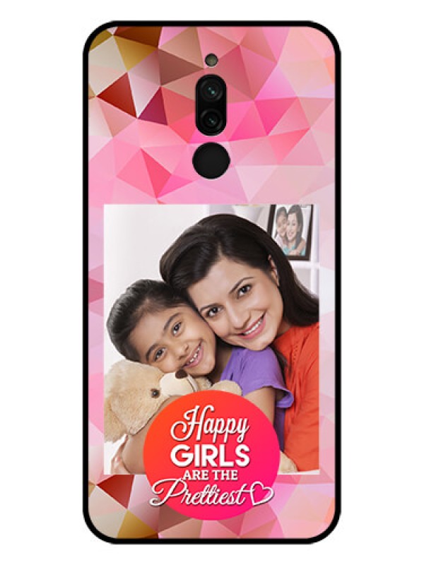 Custom Xiaomi Redmi 8 Photo Printing on Glass Case - Abstract Triangle Design