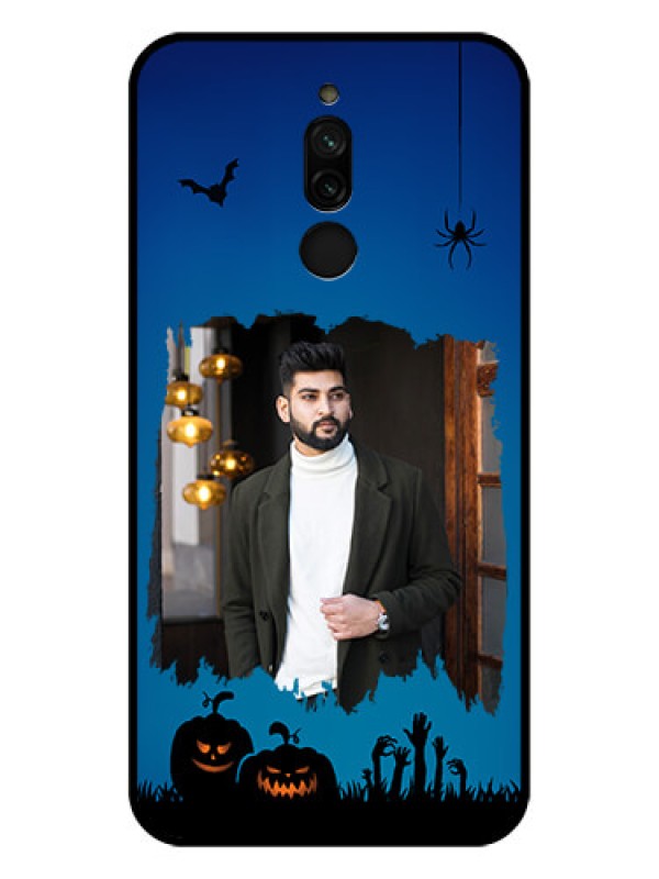 Custom Xiaomi Redmi 8 Photo Printing on Glass Case - with pro Halloween design