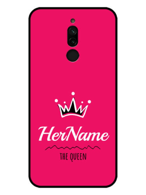 Custom Xiaomi Redmi 8 Glass Phone Case Queen with Name