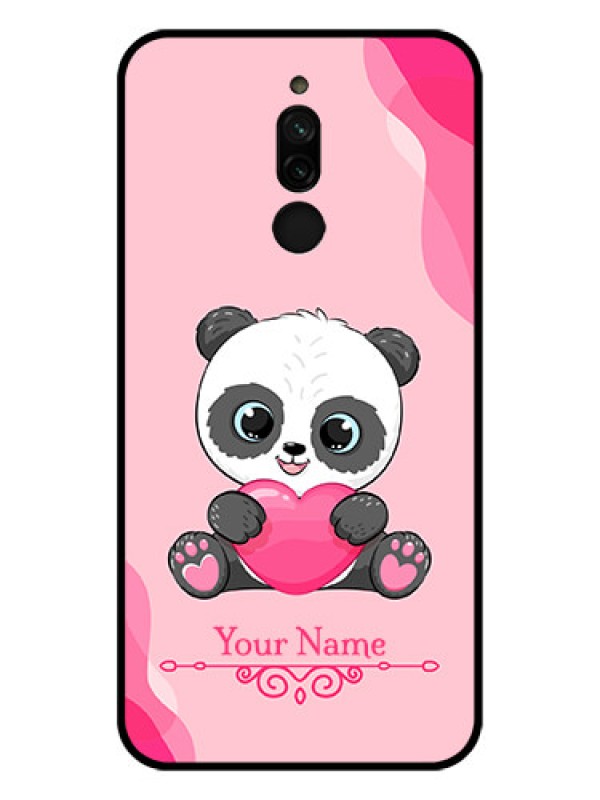 Custom Xiaomi Redmi 8 Custom Glass Mobile Case - Cute Panda Design