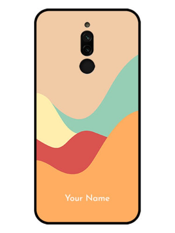 Custom Xiaomi Redmi 8 Personalized Glass Phone Case - Ocean Waves Multi-colour Design