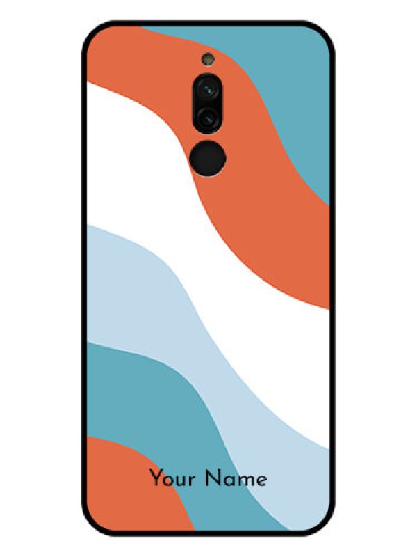 Custom Xiaomi Redmi 8 Custom Glass Mobile Case - coloured Waves Design