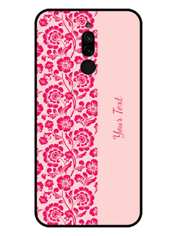 Custom Xiaomi Redmi 8 Custom Glass Phone Case - Attractive Floral Pattern Design