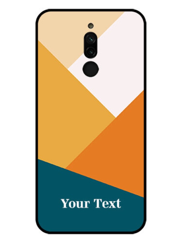 Custom Xiaomi Redmi 8 Personalized Glass Phone Case - Stacked Multi-colour Design