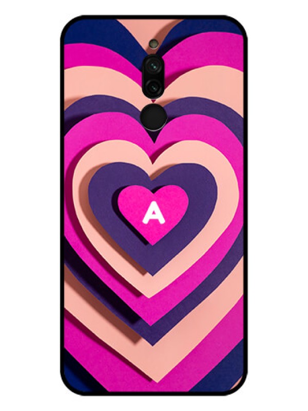Custom Xiaomi Redmi 8 Custom Glass Mobile Case - Cute Heart Pattern Design