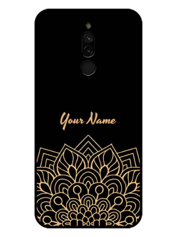 Custom Xiaomi Redmi 8 Custom Glass Phone Case - Golden mandala Design