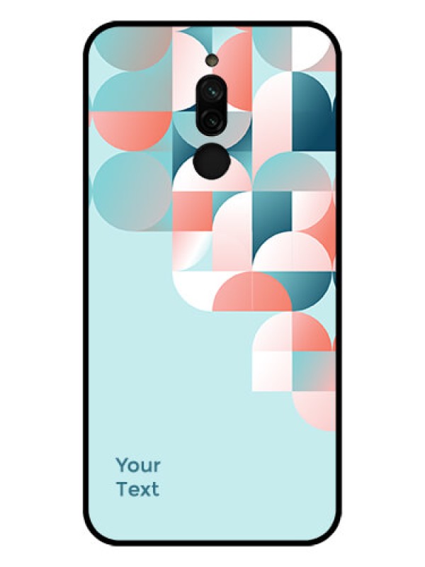Custom Xiaomi Redmi 8 Custom Glass Phone Case - Stylish Semi-circle Pattern Design