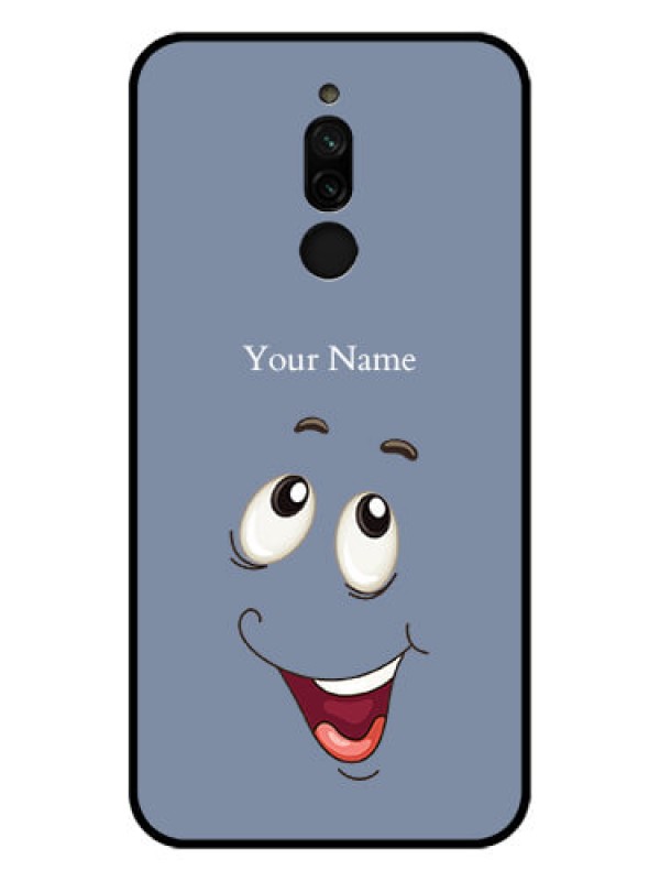 Custom Xiaomi Redmi 8 Photo Printing on Glass Case - Laughing Cartoon Face Design