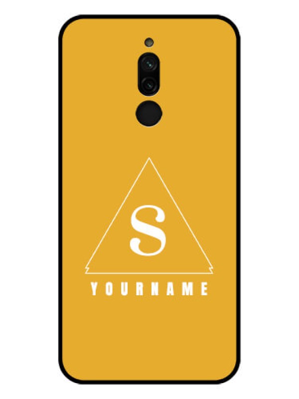 Custom Xiaomi Redmi 8 Personalized Glass Phone Case - simple triangle Design