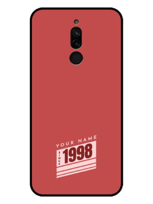 Custom Xiaomi Redmi 8 Custom Glass Phone Case - Red custom year of birth Design
