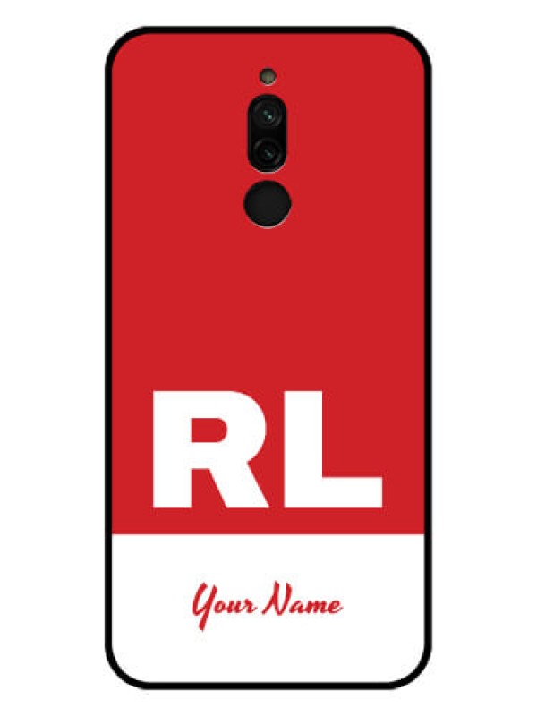Custom Xiaomi Redmi 8 Personalized Glass Phone Case - dual tone custom text Design