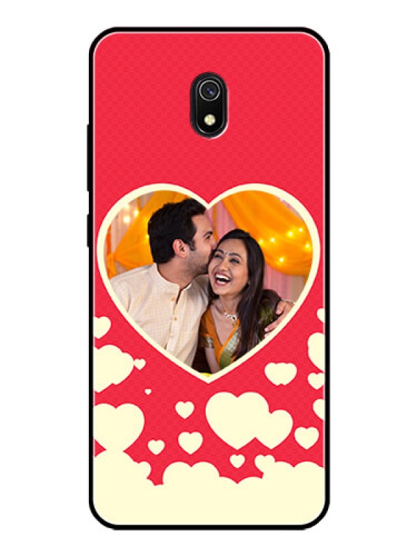 Custom Redmi 8A Custom Glass Mobile Case  - Love Symbols Phone Cover Design
