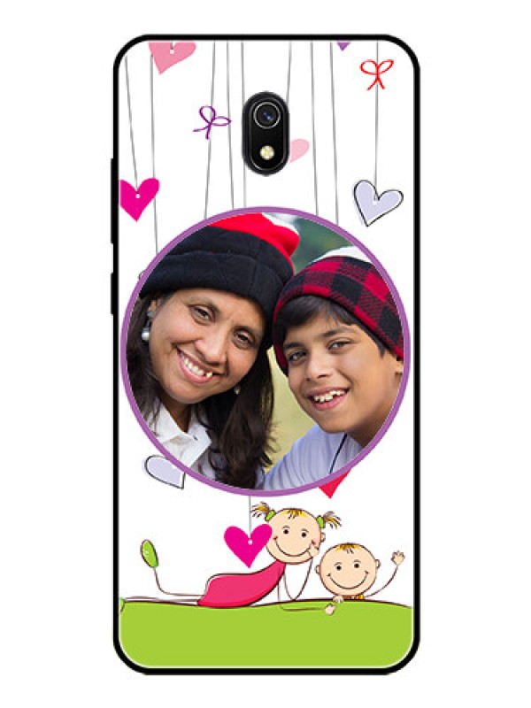 Custom Redmi 8A Photo Printing on Glass Case  - Cute Kids Phone Case Design