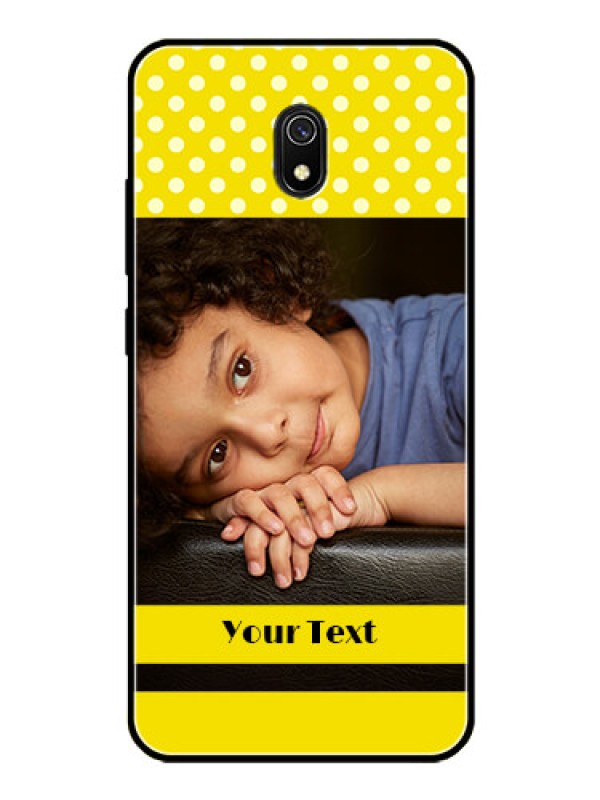 Custom Redmi 8A Custom Glass Phone Case  - Bright Yellow Case Design