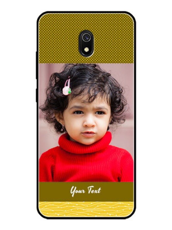 Custom Redmi 8A Custom Glass Phone Case  - Simple Green Color Design