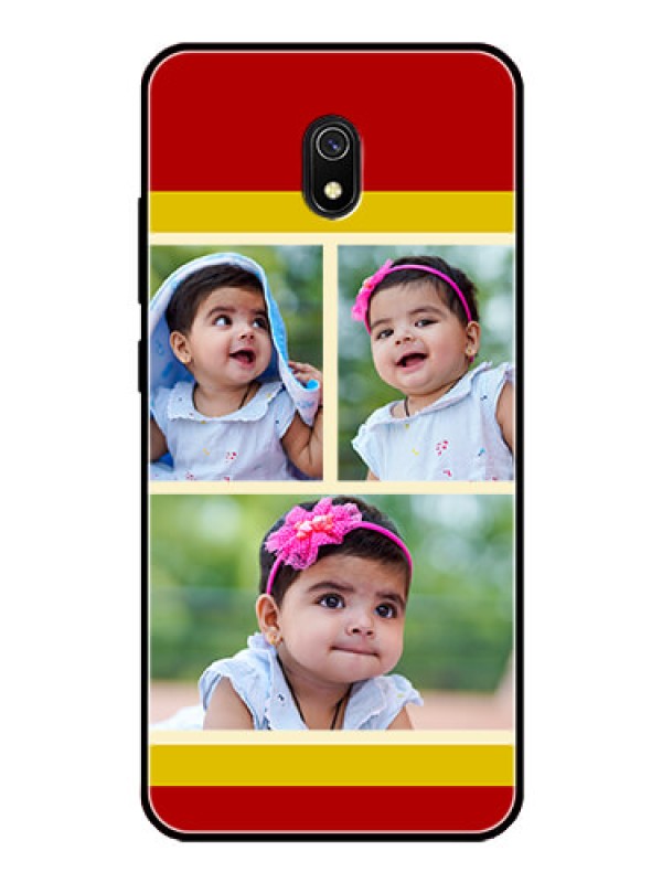Custom Redmi 8A Custom Glass Mobile Case  - Multiple Pic Upload Design