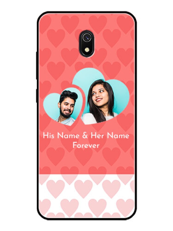 Custom Redmi 8A Personalized Glass Phone Case  - Couple Pic Upload Design
