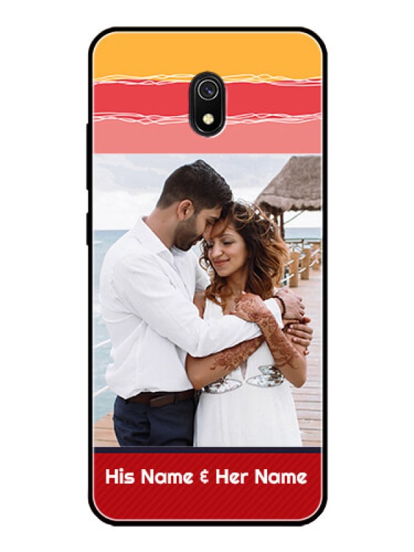 Custom Redmi 8A Custom Glass Mobile Case  - Colorful Case Design