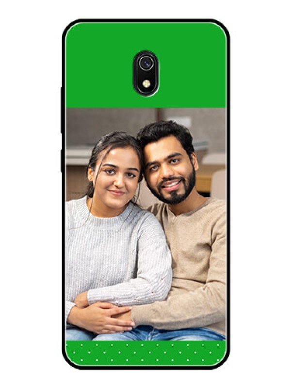 Custom Redmi 8A Personalized Glass Phone Case  - Green Pattern Design