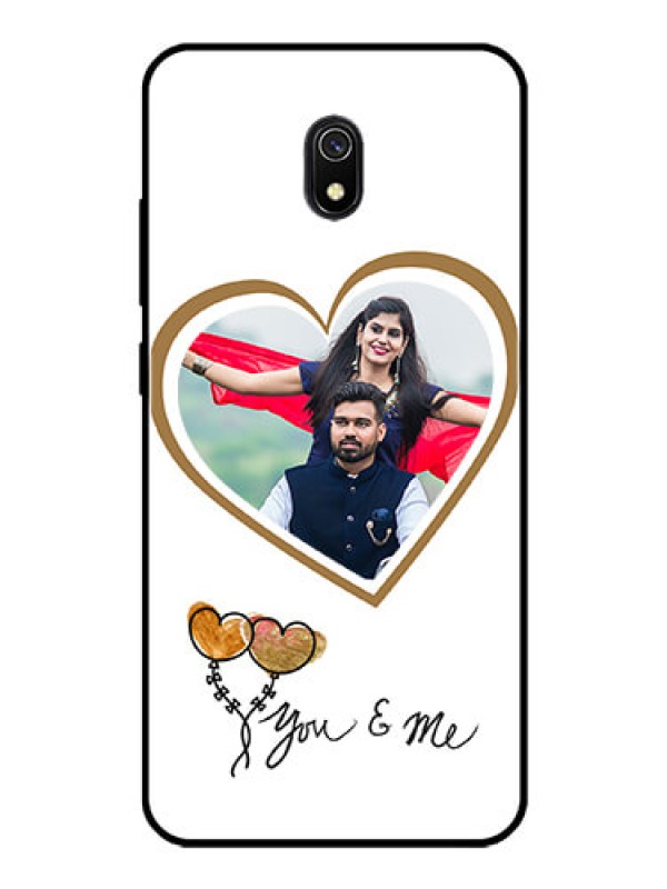 Custom Redmi 8A Custom Glass Mobile Case  - You & Me Design