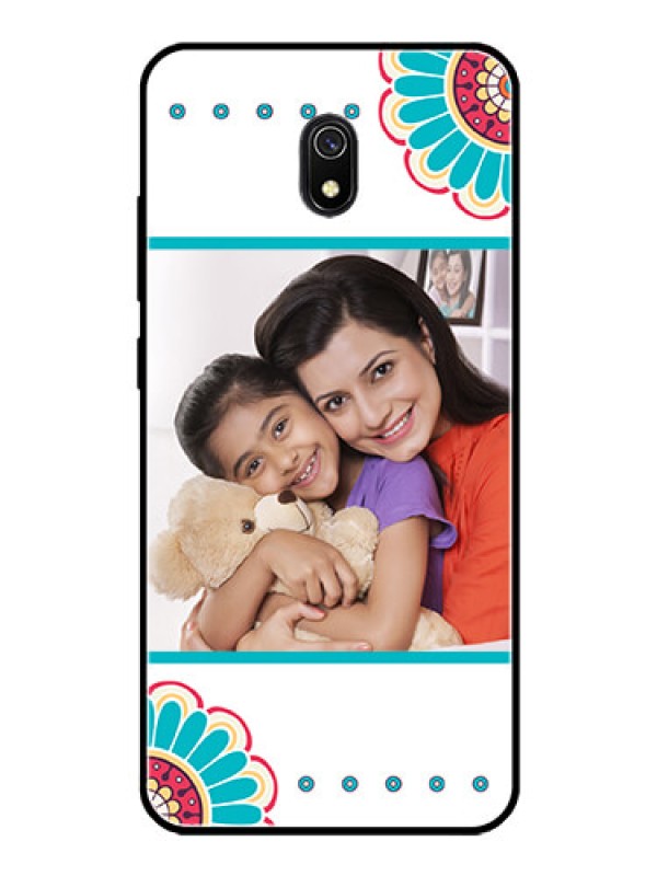 Custom Redmi 8A Custom Glass Phone Case  - Flower Design