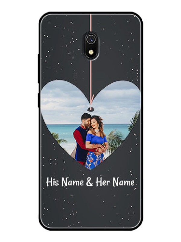 Custom Redmi 8A Custom Glass Phone Case  - Hanging Heart Design