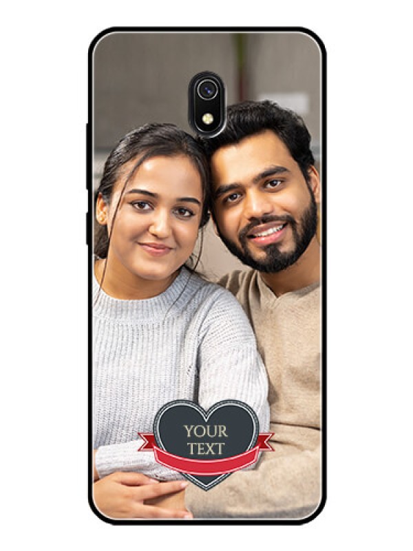 Custom Redmi 8A Custom Glass Phone Case  - Just Married Couple Design