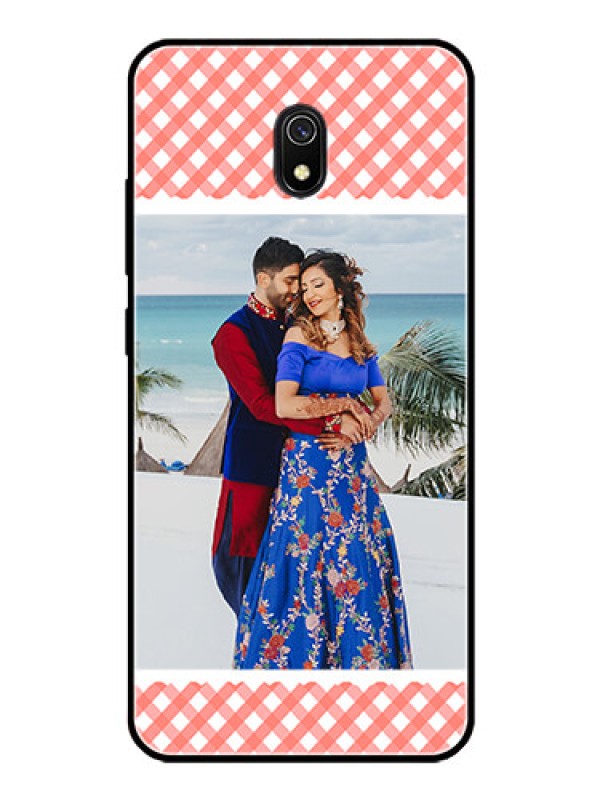 Custom Redmi 8A Personalized Glass Phone Case  - Pink Pattern Design