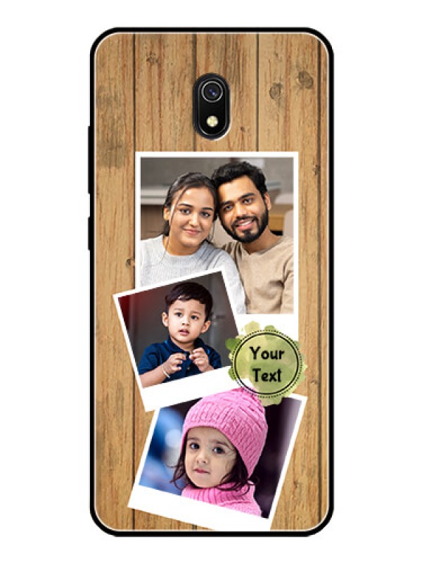 Custom Redmi 8A Custom Glass Phone Case  - Wooden Texture Design