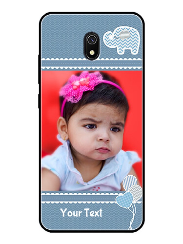 Custom Redmi 8A Photo Printing on Glass Case  - with Kids Pattern Design