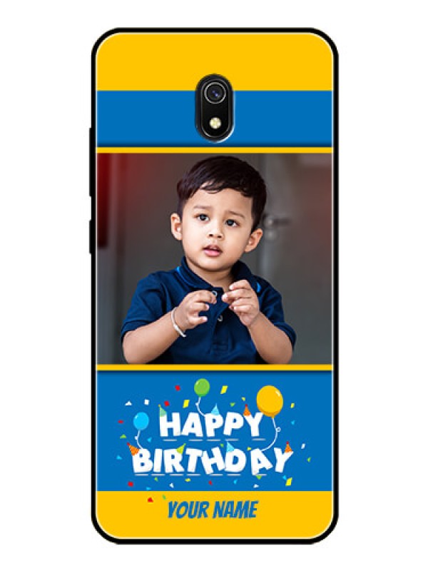 Custom Redmi 8A Custom Glass Mobile Case  - Birthday Wishes Design