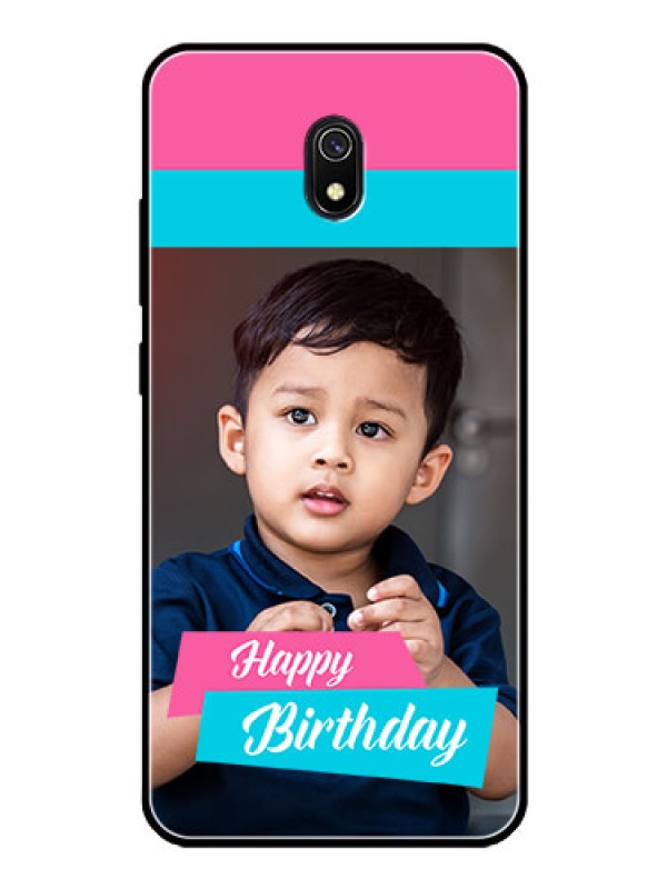 Custom Redmi 8A Personalized Glass Phone Case  - Image Holder with 2 Color Design