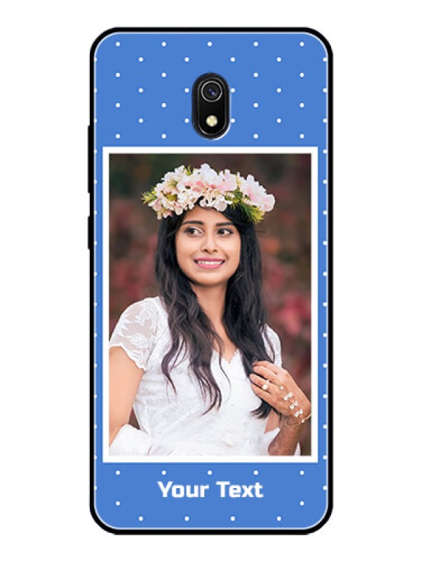 Custom Redmi 8A Photo Printing on Glass Case  - Polka dots design