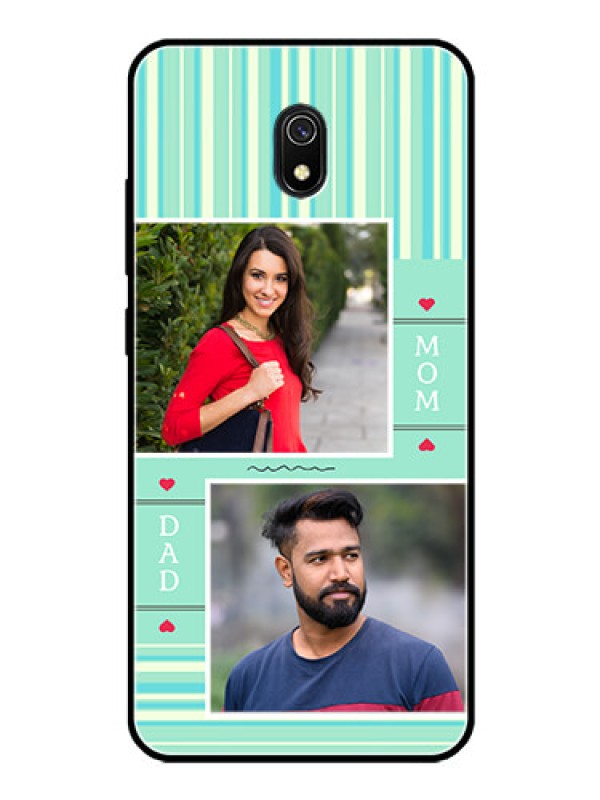 Custom Redmi 8A Custom Glass Phone Case  - Mom & Dad Pic Design