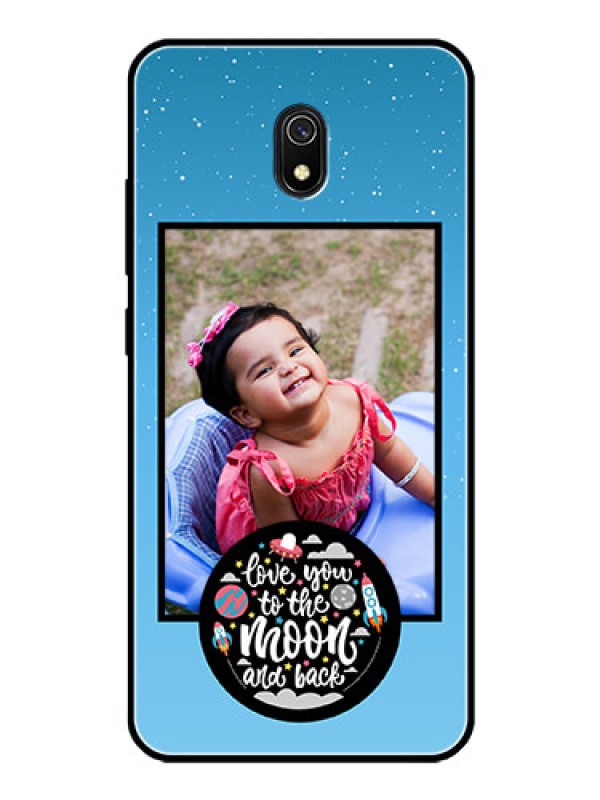 Custom Redmi 8A Custom Glass Mobile Case  - Wave Pattern Colorful Design