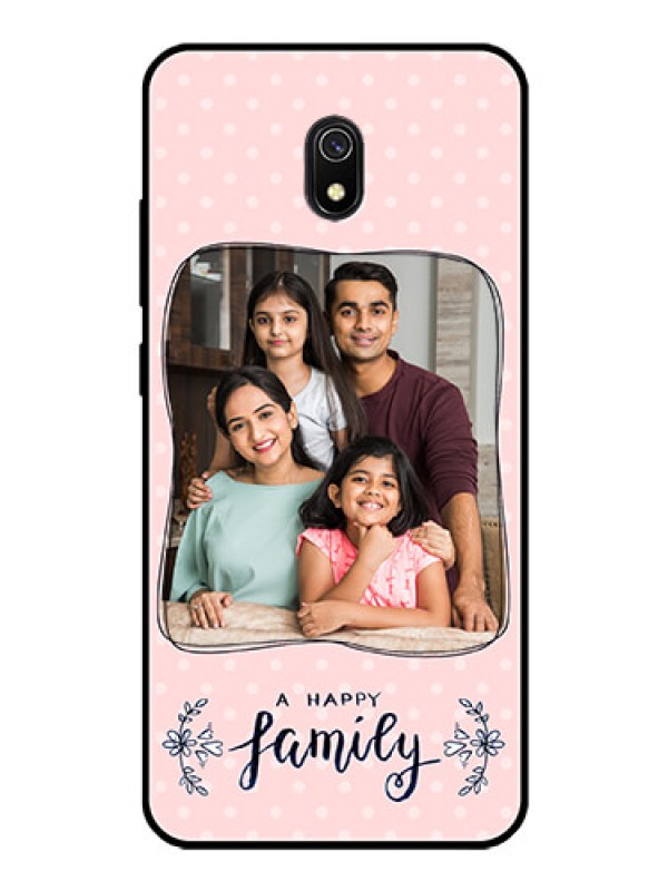 Custom Redmi 8A Custom Glass Phone Case  - Family with Dots Design