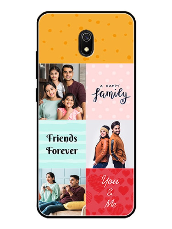 Custom Redmi 8A Personalized Glass Phone Case  - Images with Quotes Design