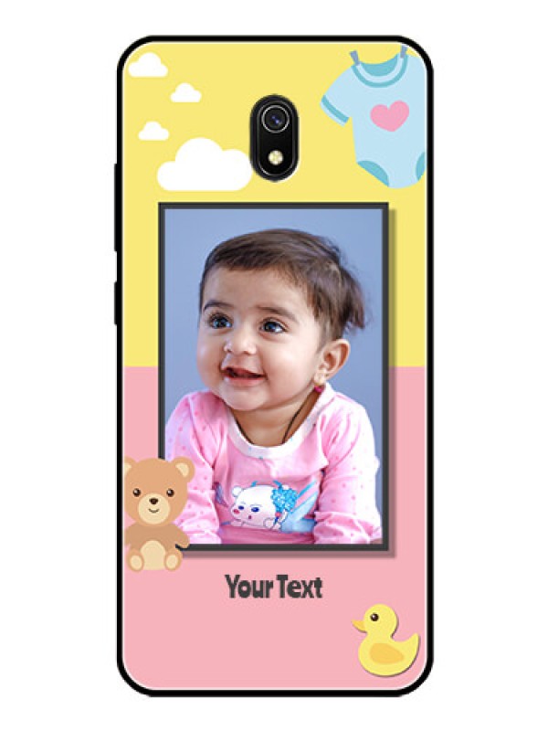 Custom Redmi 8A Photo Printing on Glass Case  - Kids 2 Color Design