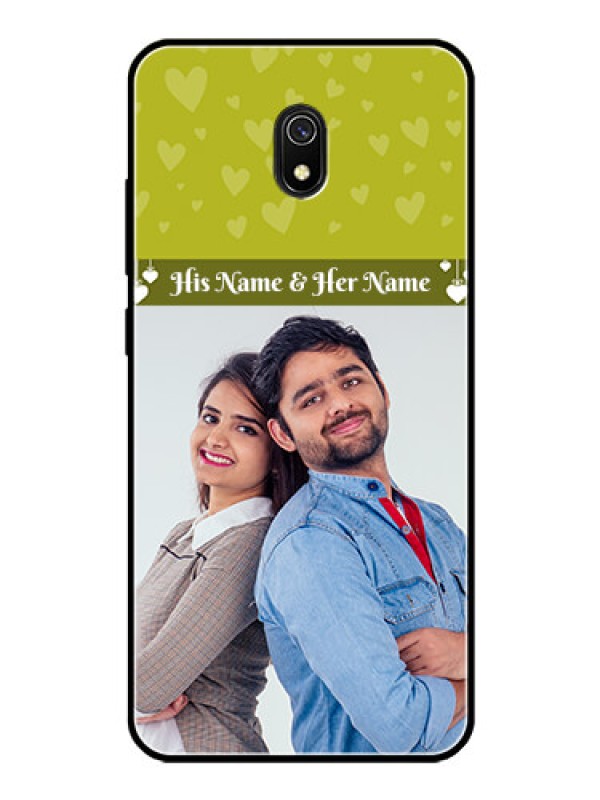 Custom Redmi 8A Custom Glass Phone Case  - You & Me Heart Design