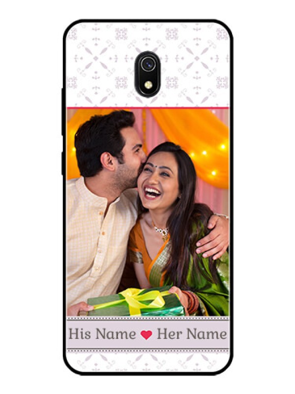 Custom Redmi 8A Custom Glass Mobile Case  - with Photo and Ethnic Design