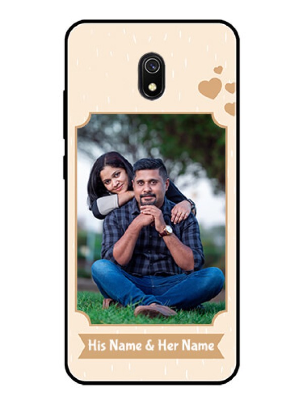 Custom Redmi 8A Custom Glass Phone Case  - with confetti love design 