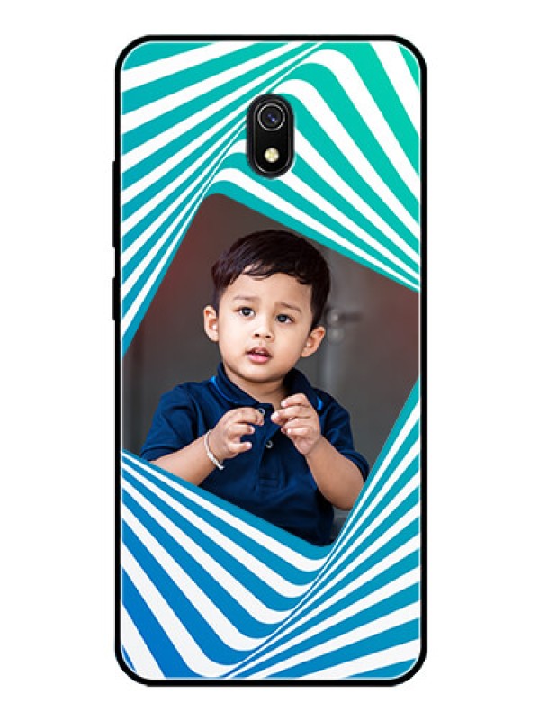 Custom Redmi 8A Personalized Glass Phone Case  - Abstract Spiral Design