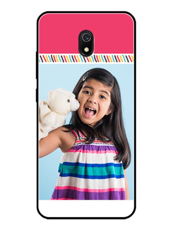 Custom Redmi 8A Personalized Glass Phone Case  - Line art design