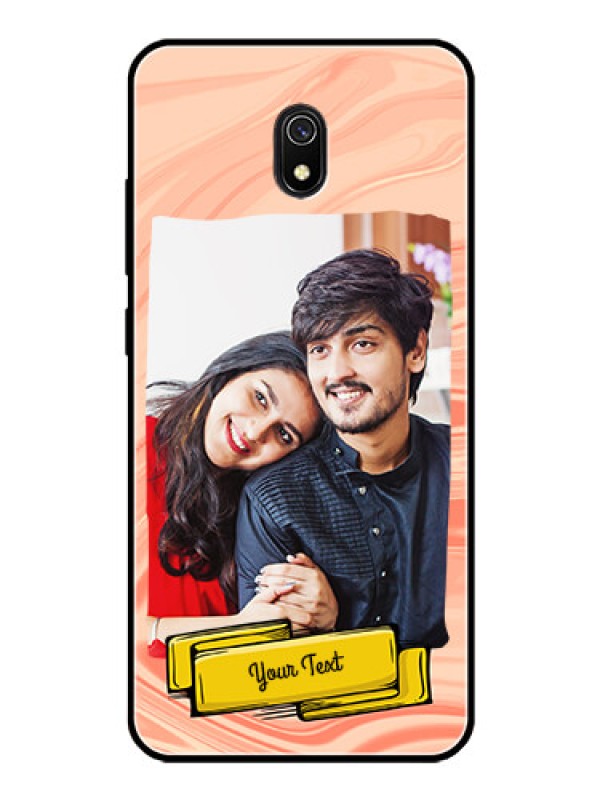 Custom Redmi 8A Personalized Glass Phone Case  - Marble Texture Design