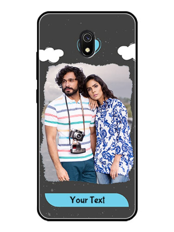 Custom Redmi 8A Custom Glass Phone Case  - Splashes with love doodles Design