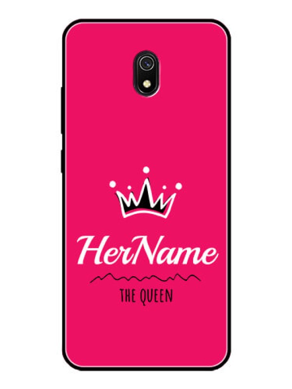 Custom Redmi 8A Glass Phone Case Queen with Name