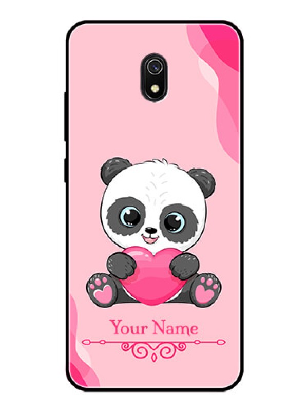Custom Xiaomi Redmi 8A Custom Glass Mobile Case - Cute Panda Design