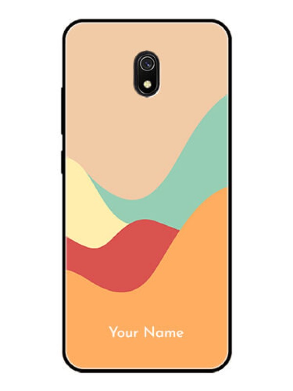 Custom Xiaomi Redmi 8A Personalized Glass Phone Case - Ocean Waves Multi-colour Design
