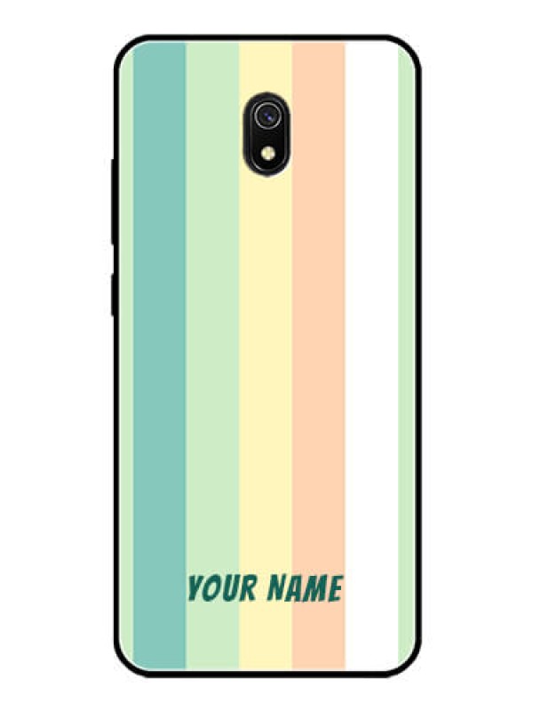 Custom Xiaomi Redmi 8A Photo Printing on Glass Case - Multi-colour Stripes Design